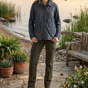 GAP 1969 Limited Edition Blue Denim Utility/Field Jacket Women XL Y2K Retro